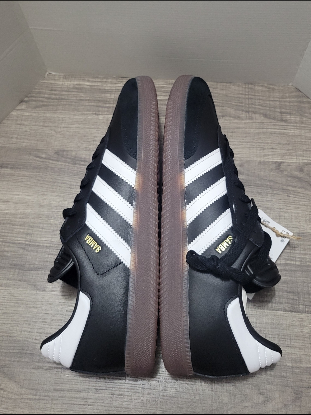 Adidas Samba Classic Shoes Black White Gum Sole Size 11.5 - Picture 4 of 9